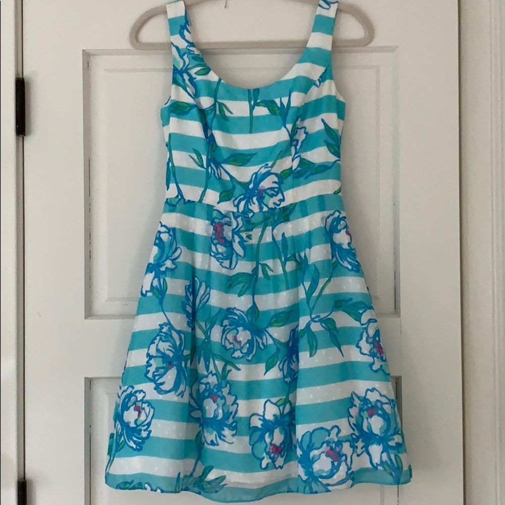 Lilly Pulitzer Blue Floral Dress